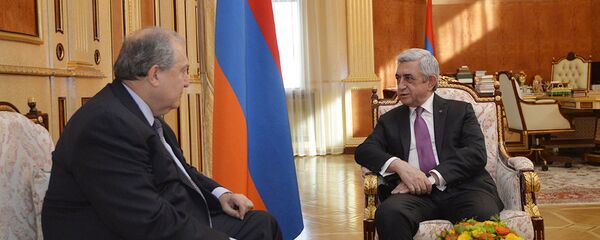 Серж Саргсян и Армен Саркисян Серж Саргсян и Армен Саркисян - Sputnik Армения