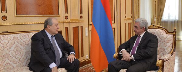 Встреча Сержа Саргсяна и Армена Саркисяна Встреча Сержа Саргсяна и Армена Саркисяна - Sputnik Արմենիա