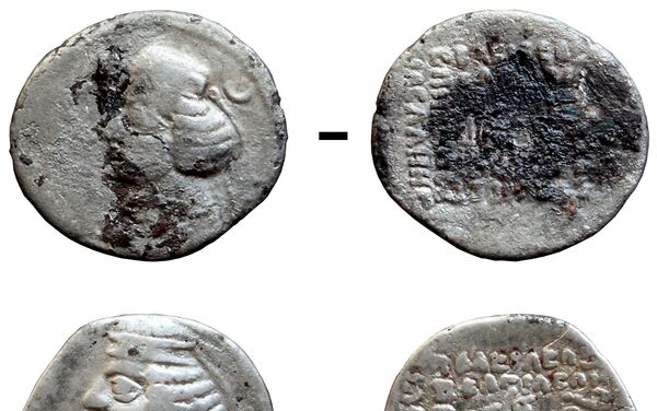 Парфянские серебрянные монеты из античного погребения Агиту-3 - Sputnik Армения