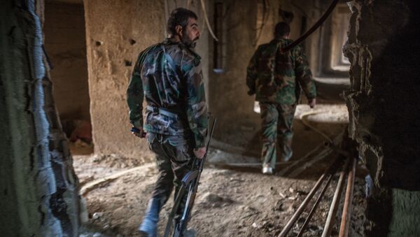 Военнослужащие Сирийской арабской армии (15 февраля 2016). Дамаск, Сирия - Sputnik Армения