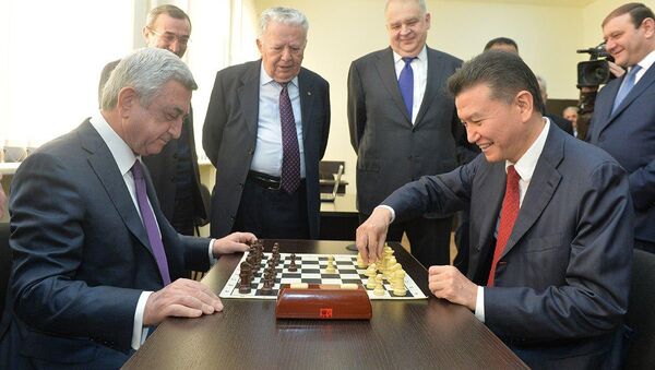 Президент Армении Серж Саргсян и президент ФИДЕ Кирсан Илюмжинов - Sputnik Արմենիա