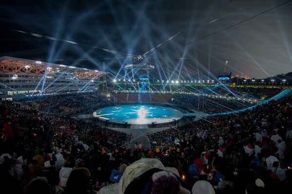 Олимпийский стадион Пхенчхана во время тожественного открытия XXIII Зимних игр (9 февраля 2018). Пхенчхан, Южная Корея - Sputnik Армения