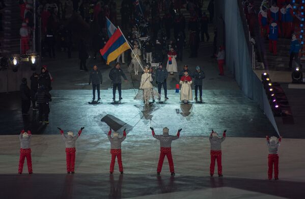 Выход команды Армении на XXIII Зимних играх (9 февраля 2018). Пхенчхан, Южная Корея - Sputnik Армения