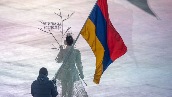 Выход команды Армении на XXIII Зимних играх (9 февраля 2018). Пхенчхан, Южная Корея - Sputnik Արմենիա