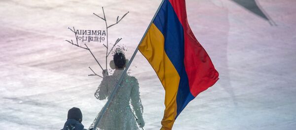 Выход команды Армении на XXIII Зимних играх (9 февраля 2018). Пхенчхан, Южная Корея Выход команды Армении на XXIII Зимних играх (9 февраля 2018). Пхенчхан, Южная Корея - Sputnik Արմենիա
