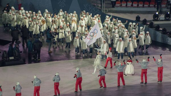 Команда Олимпийских спортсменов из России на XXIII Зимних играх (9 февраля 2018). Пхенчхан, Южная Корея - Sputnik Արմենիա