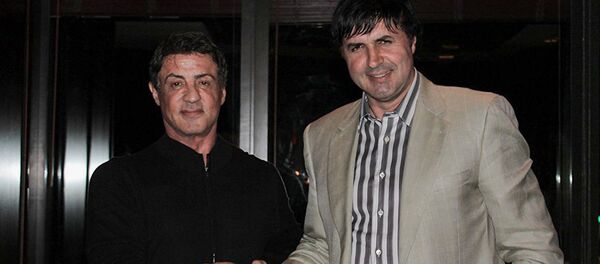 Кинопродюсер Степан Мартиросян и актер Сильвестер Сталоне - Sputnik Армения