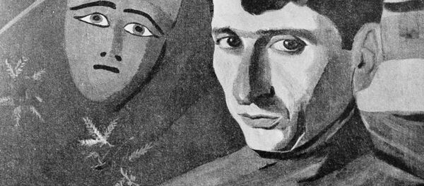 Репродукция картины Поэт Егише Чаренц - Sputnik Армения