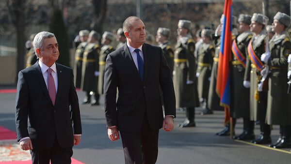 Встреча президентов Армении и Болгарии Сержа Саргсяна и Румена Радева - Sputnik Արմենիա