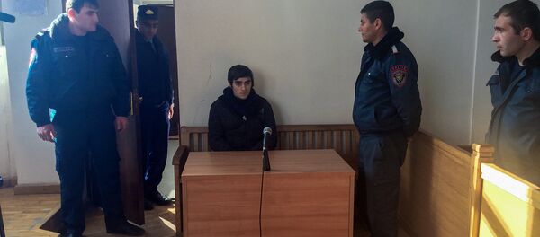 Обвиняемый по делу об убийстве военослужащего 102 военной базы РФ в Гюмри Дмитрия Ялпаева Арман Джаджухазян Обвиняемый по делу об убийстве военослужащего 102 военной базы РФ в Гюмри Дмитрия Ялпаева Арман Джаджухазян - Sputnik Արմենիա