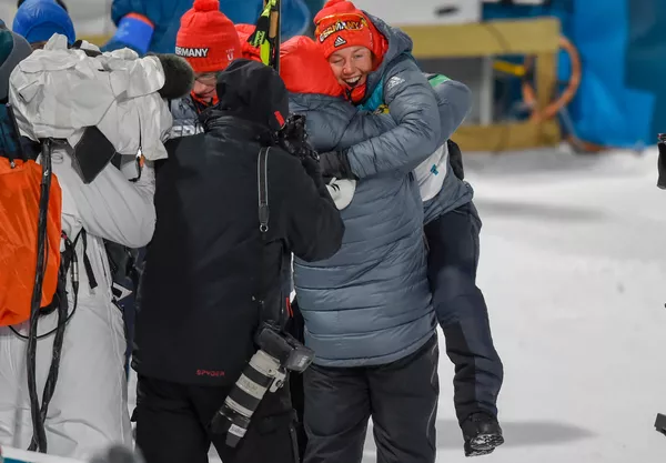 Олимпийская чемпионка гонки преследования среди женщин XXIII зимних Олимпийских игр, немка Лаура Дальмайер (12 февраля 2018). Пхенчхан, Южная Корея - Sputnik Армения