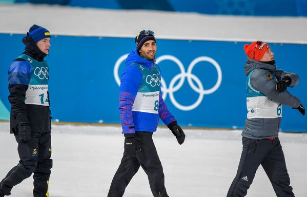 Բիաթլոնի տղամարդկանց մրցավազքի մրցանակակիրները, Փհենչհան, 2018թ. փետրվարի 12 - Sputnik Արմենիա