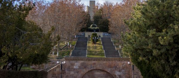 Танк Т-34 в мемориале ВОВ в Ехегнадзоре Танк Т-34 в мемориале ВОВ в Ехегнадзоре - Sputnik Армения