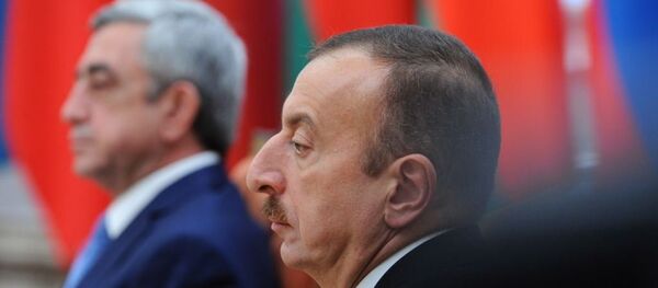 Президенты Армении и Азербайджана Серж Саргсян и Ильхам Алиев - Sputnik Армения