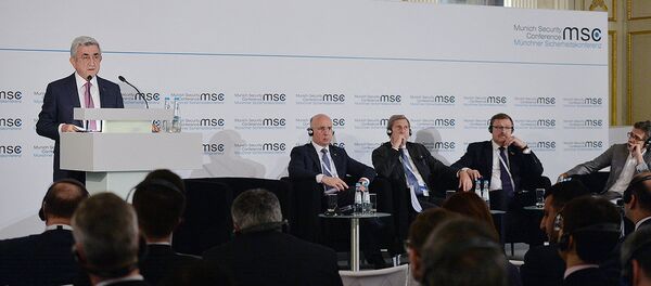 Выступление президента Армении Сержа Саргсяна на мюнхенской международной конференции по безопасности Выступление президента Армении Сержа Саргсяна на мюнхенской международной конференции по безопасности - Sputnik Արմենիա