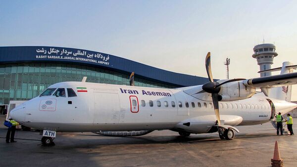 Самолет ATR 72 авиакомпании Iran Aseman Airlines в Международном аэропорту Решта, Иран - Sputnik Արմենիա