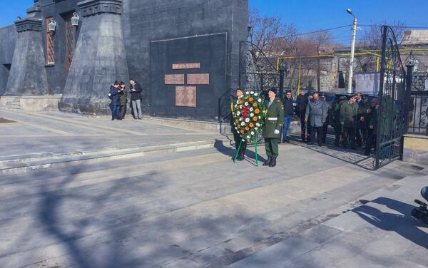 На военной базе ЮВО отметили день защитника Отечества (23 февраля 2018). Гюмри, Армения - Sputnik Армения