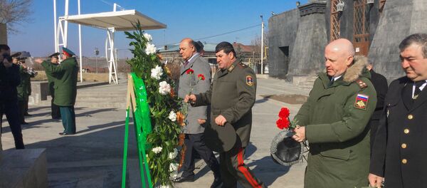 На военной базе ЮВО отметили день защитника Отечества (23 февраля 2018). Гюмри, Армения - Sputnik Армения