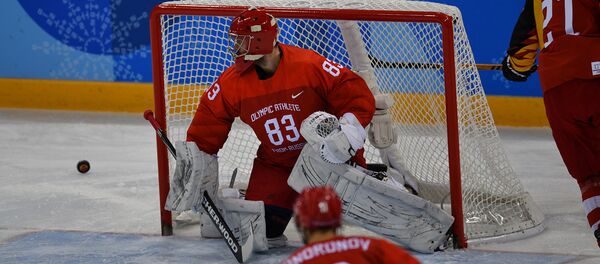 Вратарь хоккейной сборной ОАР Василий Кошечкин - Sputnik Армения