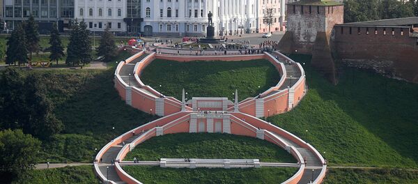 Чкаловская лестница – монументальная лестница в историческом центре Нижнего Новгорода, соединяющая Верхне-Волжскую и Нижне-Волжскую набережные. - Sputnik Армения