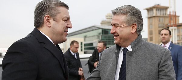 Премьер-министр Грузии Гиорги Квирикашвили прибыл в Армению Премьер-министр Грузии Гиорги Квирикашвили прибыл в Армению - Sputnik Արմենիա