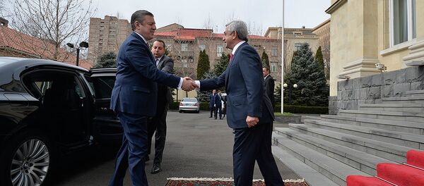 Президент Армении Серж Саргсян принял премьер-министра Грузии Георгия Квирикашвили (2 марта 2018). Ереван, Армения - Sputnik Армения