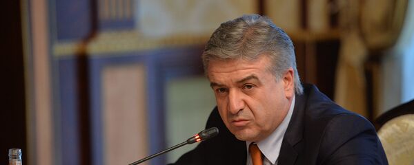 Премьер-министр Армении Карен Карапетян на заседании Совета безопасности (1 марта 2018). Ереван, Армения Премьер-министр Армении Карен Карапетян на заседании Совета безопасности (1 марта 2018). Ереван, Армения - Sputnik Արմենիա