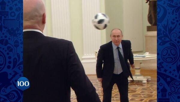 Путин и Инфантино сыграли в футбол - Sputnik Армения