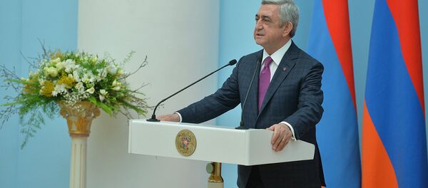 Президент Армении Серж Саргсян Президент Армении Серж Саргсян - Sputnik Армения