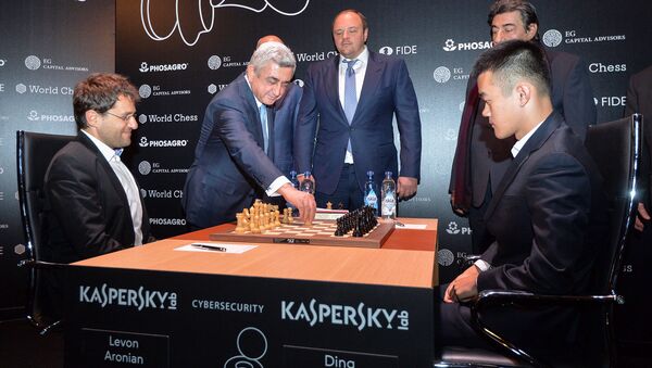 Президент Серж Саргсян на турнире претендентов на звание чемпиона мира по шахматам (10 марта 2018). Берлин, Германия - Sputnik Армения