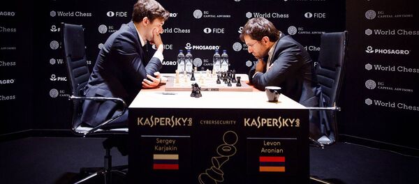 Партия Карякин - Аронян на турнире претендентов по шахматам (14 марта 2018). Берлин, Германия Партия Карякин - Аронян на турнире претендентов по шахматам (14 марта 2018). Берлин, Германия - Sputnik Արմենիա