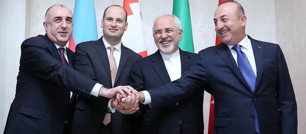 Встреча глав МИД Грузии, Ирана, Турции и Азербайджана в Баку Встреча глав МИД Грузии, Ирана, Турции и Азербайджана в Баку - Sputnik Армения