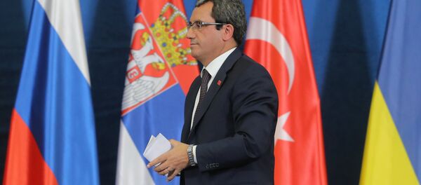 Заместитель министра иностранных дел Турции Ахмет Йылдыз на пресс-конференции после заседания Совета глав МИД стран-участниц Организации черноморского экономического сотрудничества (13 декабря 2016). Белград, Сербия - Sputnik Армения