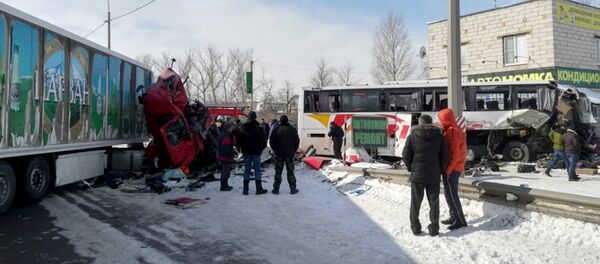 ДТП с участием автобуса Ереван-Москва ДТП с участием автобуса Ереван-Москва - Sputnik Армения