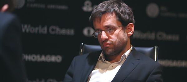 Левон Аронян на турнире претендентов на звание чемпиона мира по шахматам (14 марта 2018). Берлин, Германия - Sputnik Армения