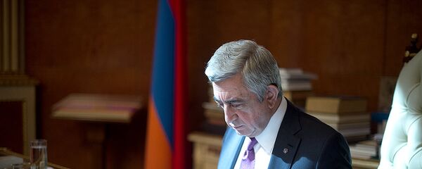 Президент Армении Серж Саргсян принял председателя Гос.комитета по градостроительству при Правительстве Нарека Саргсяна (19 марта 2018). Ереван - Sputnik Արմենիա