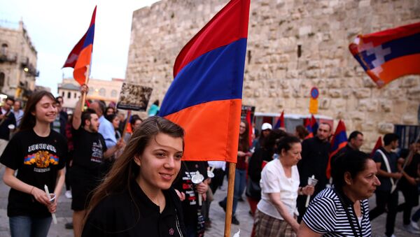 Митинг с призывом принятия геноцида армян в Израиле - Sputnik Արմենիա