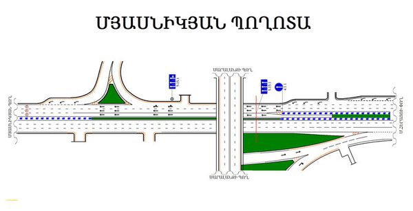 Схема проезда на участке пр.Мясникяна-ул.Гераци-ул.Абовяна - Sputnik Армения