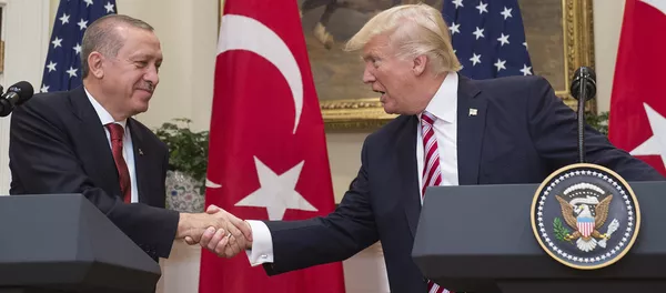 Президенты Турции Реджеп Тайип Эрдоган и США Дональд Трамп - Sputnik Армения