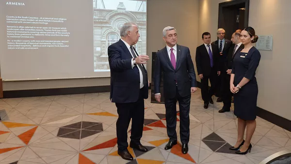 Президент Серж Саргсян присутствовал на открытии гостиницы Александр в Ереване