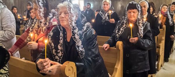 Пасха в армянской католической церкви, Гюмри - Sputnik Армения