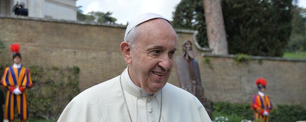 Церемония освящения памятника Нарекаци в Ватикане (5 апреля 2018) Церемония освящения памятника Нарекаци в Ватикане (5 апреля 2018) - Sputnik Արմենիա