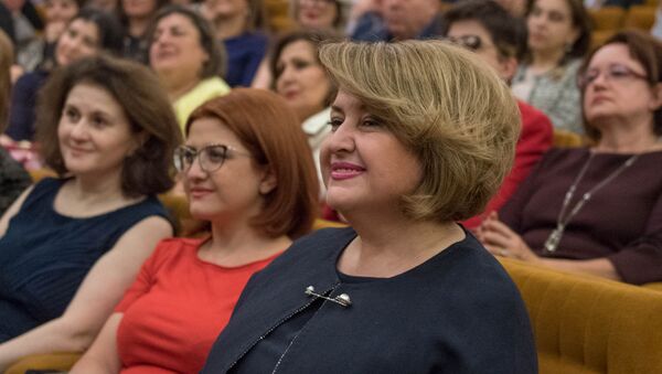 Первая леди Армении Рита Саргсян на последнем вечере в рамках проекта Дипломатические ноты в Посольстве РФ в Армении (5 апреля 2018). Ереван - Sputnik Արմենիա