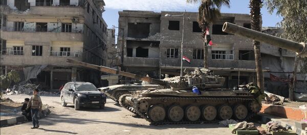 Освобожденный населенный пункт Кафр-Батна в восточной Гуте - Sputnik Армения