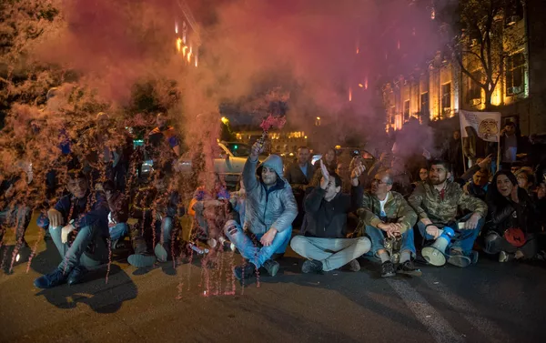 Акция протеста у здания РПА (11 апреля 2018). Ереван - Sputnik Армения