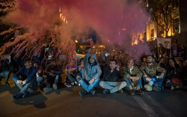Акция протеста у здания РПА (11 апреля 2018). Ереван - Sputnik Армения