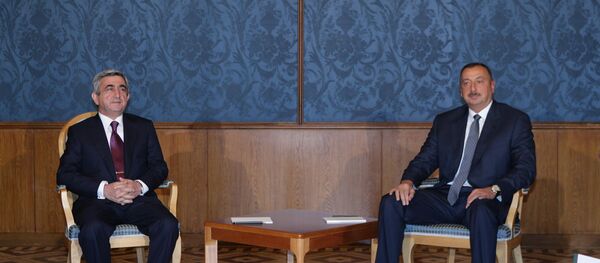 Встреча президентов Азербайджана и Армении в Москве Встреча президентов Азербайджана и Армении в Москве - Sputnik Армения