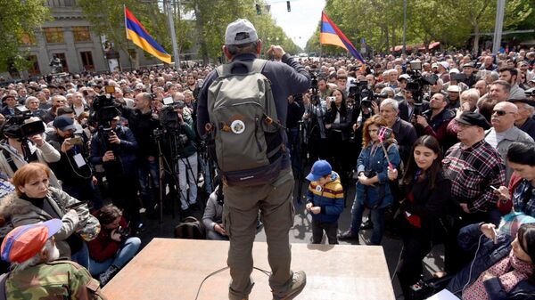 Акция протеста на пл. Франции в Ереване - Sputnik Արմենիա