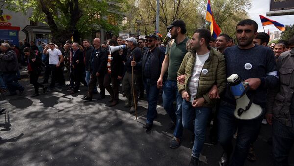 Шествие оппозиции в центре Еревана - Sputnik Արմենիա