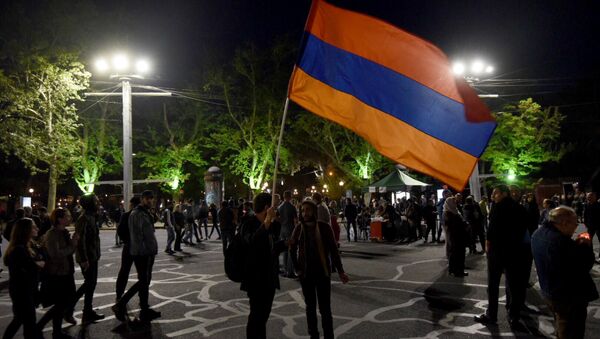 Акция протеста на пл. Франции в Ереване - Sputnik Армения